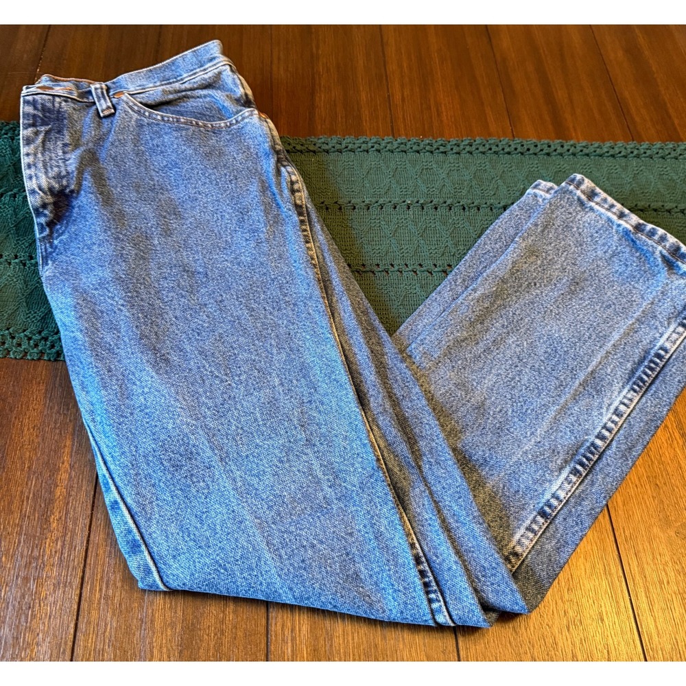 Wrangler 13MWZGK Cowboy Cut Original Fit Jeans Mens 33x32 Medium Wash Blue Denim
